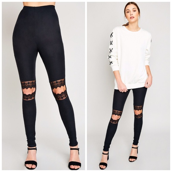 Pants - LAST PAIR So Soft! 😊 Lace Cut Out Leggings